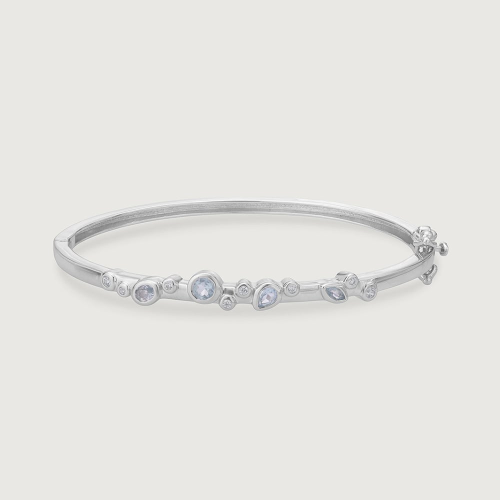 Dreamy Sky Silver Bangle,,hi-res thumbnail 3