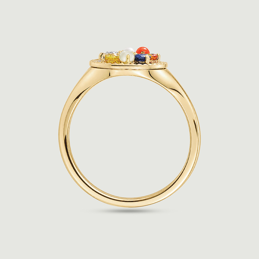 Glowing Navaratna Diamond Ring,,hi-res thumbnail 5