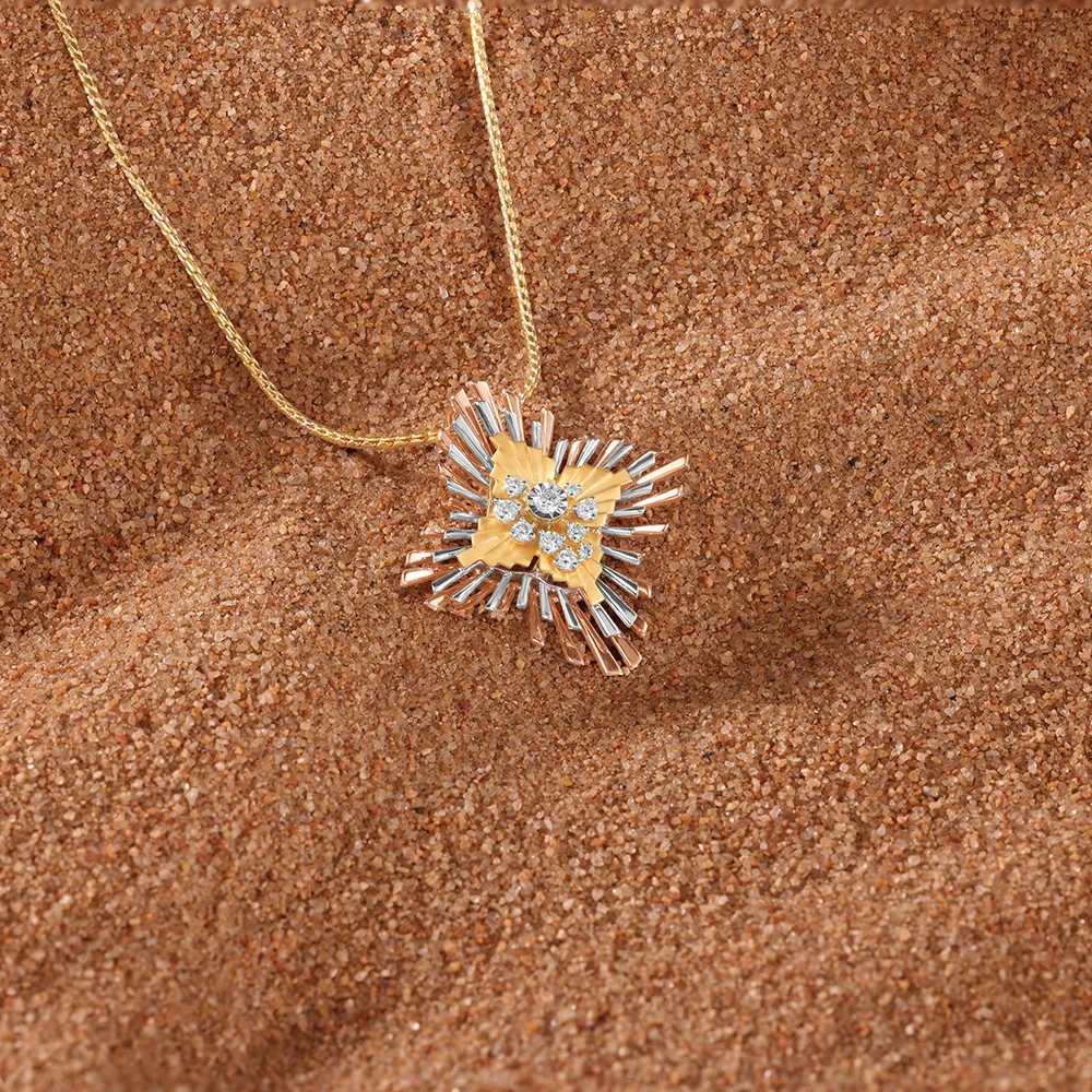 Radiant Bloom Diamond Pendant