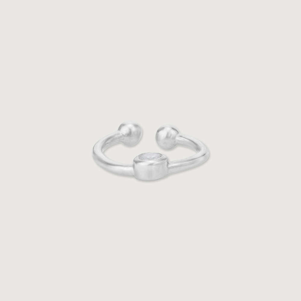 Sleek Beam Silver Septum Ring,,hi-res thumbnail 3