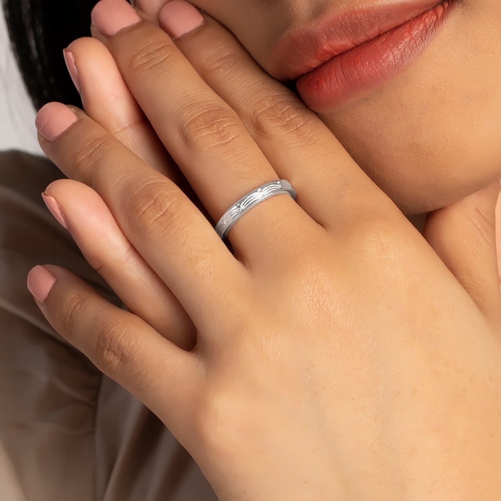 Subtle Textured Silver Ring,,hi-res thumbnail 2
