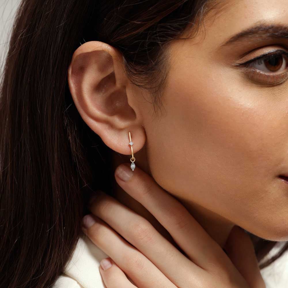 Dainty Blink Diamond Hoop Earrings,,hi-res thumbnail 2