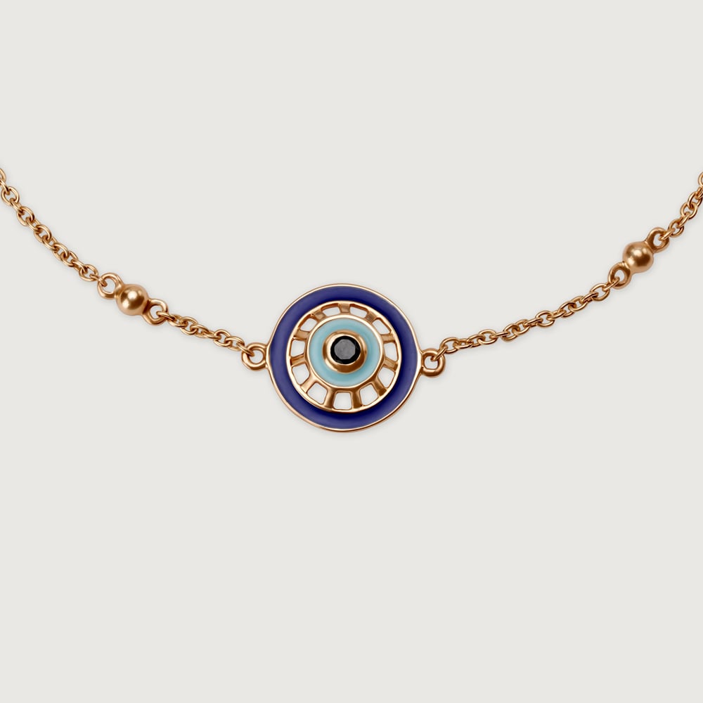 14KT Yellow Gold Wheel Of Life Evil Eye Bracelet,,hi-res thumbnail 4