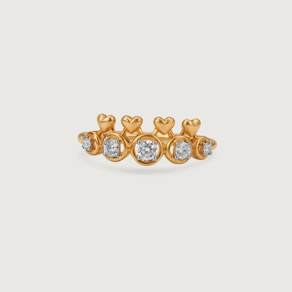 Heart Shine Diamond & Gold Ring,,hi-res thumbnail 3