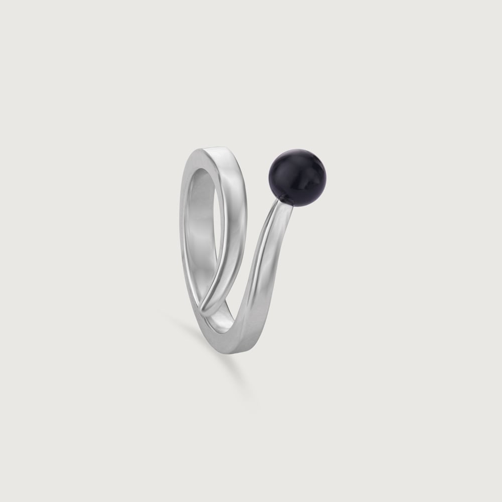 Bold Onyx Silver Ring,,hi-res thumbnail 3