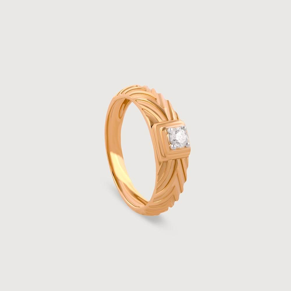 Wavy Blaze Gold & Diamond Ring for Men,,hi-res thumbnail 3