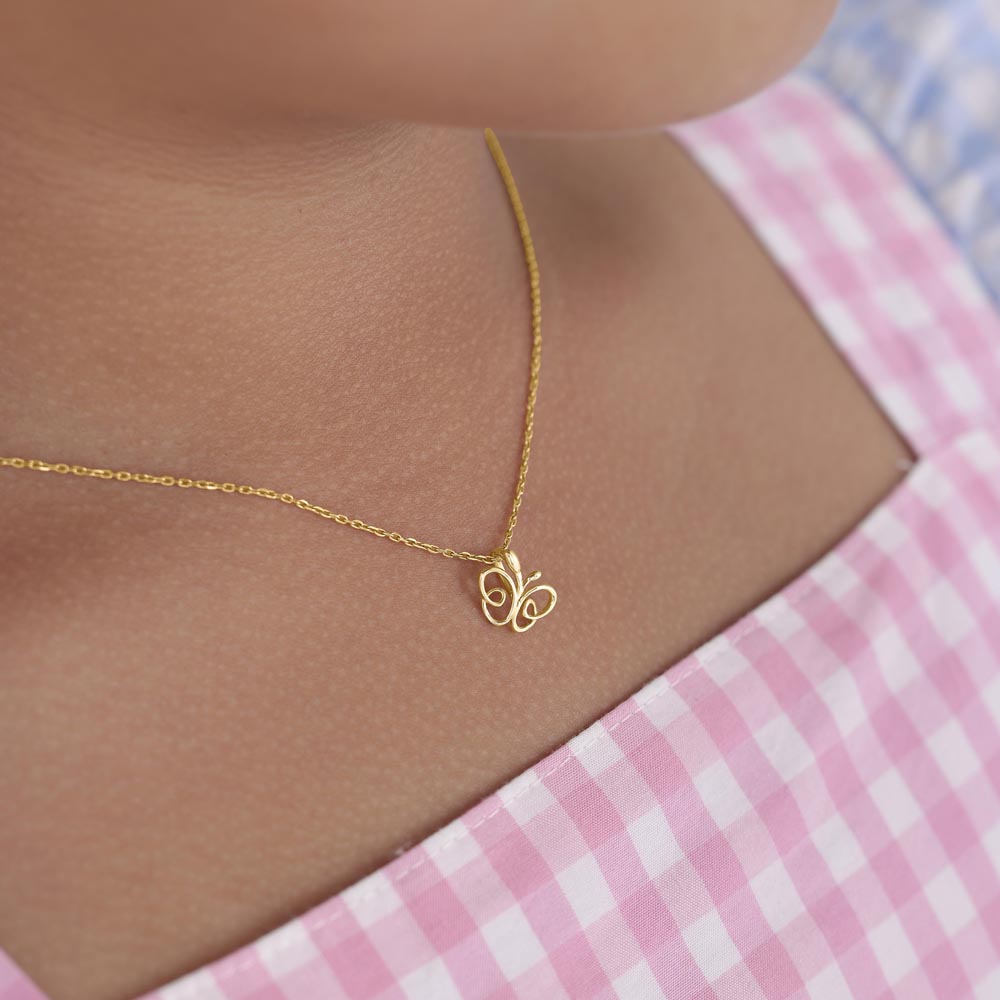 Happy Butterfly Gold Pendant,,hi-res thumbnail 2