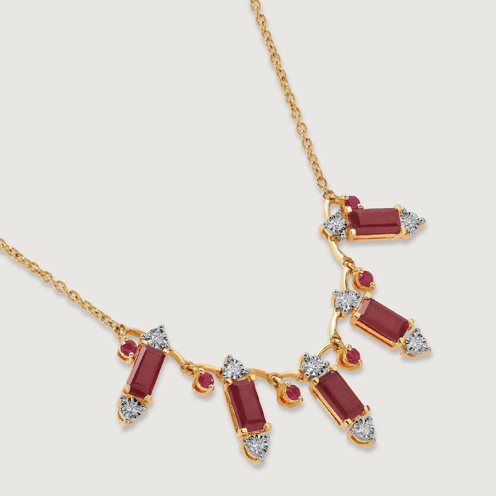 Scarlet Soire 14KT Diamond & Ruby Necklace,,hi-res thumbnail 2