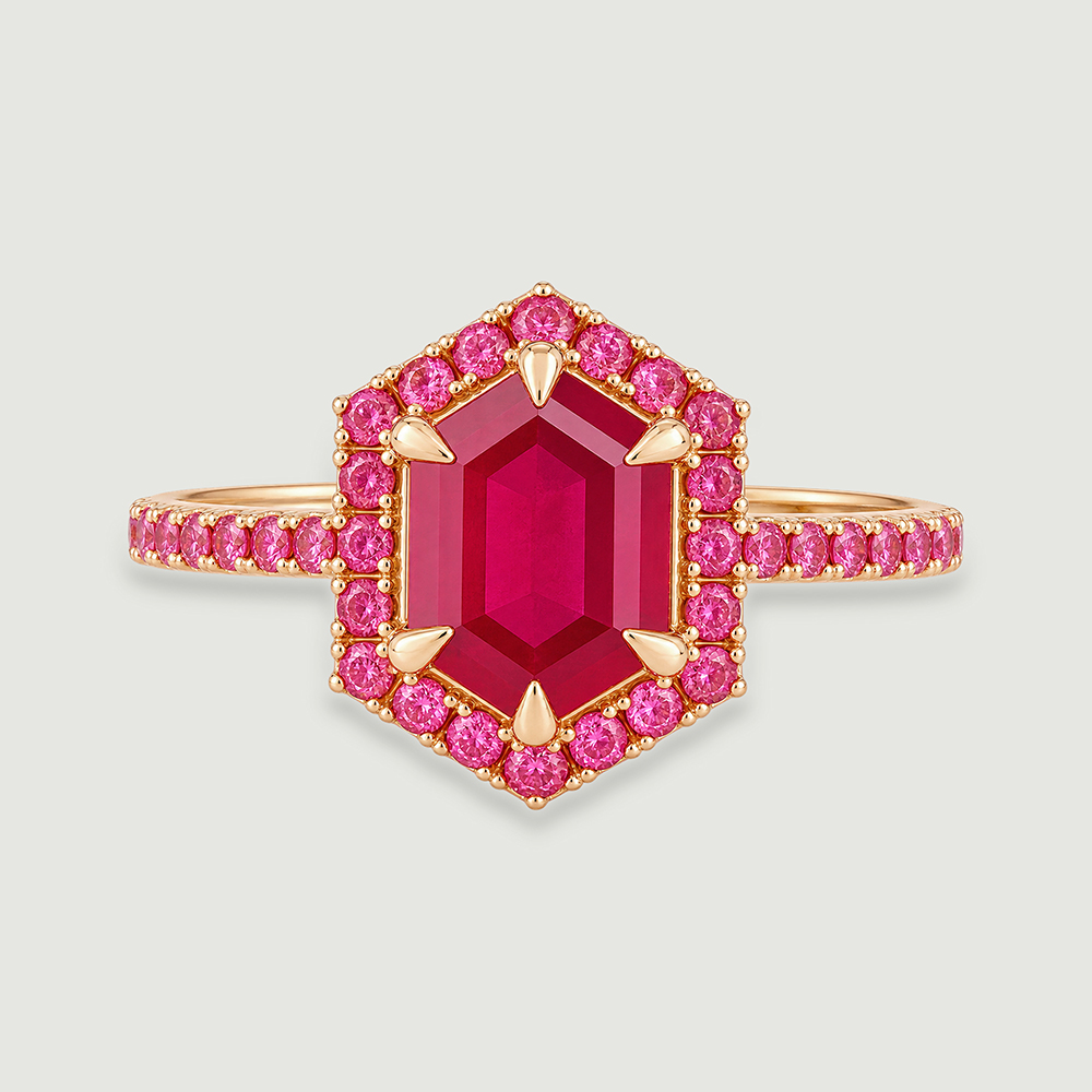 Radiant Red Tourmaline Gold Ring,,hi-res thumbnail 3