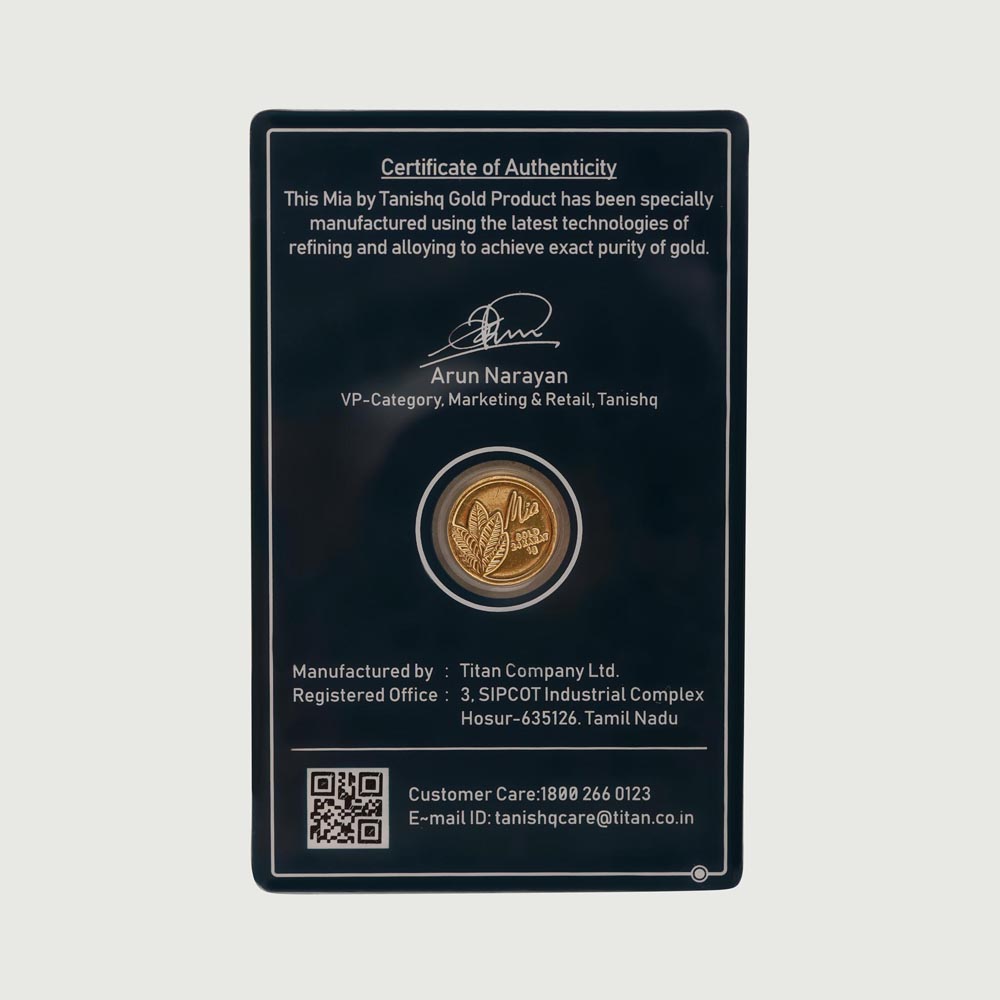 1 GM 24 Karat Traditional Mango Leaf Gold Coin,,hi-res thumbnail 7