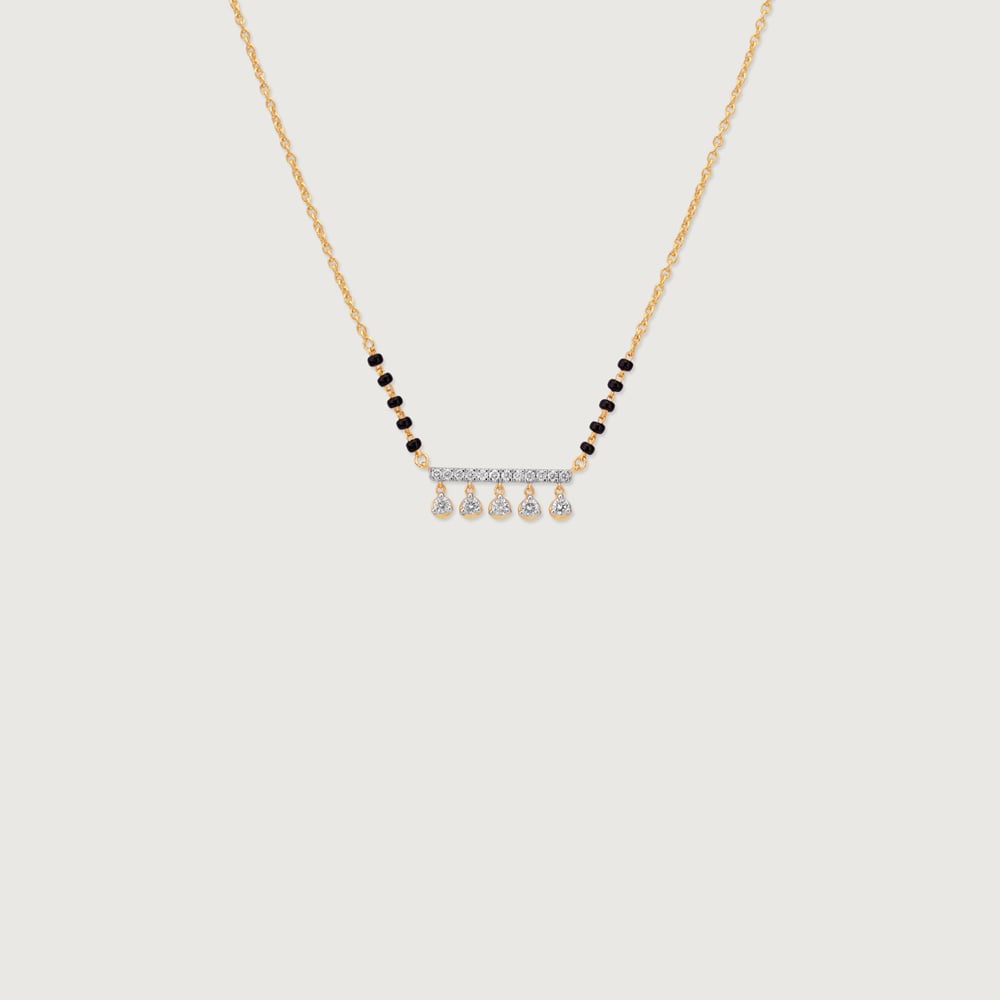Playful Linear Diamond Mangalsutra,,hi-res thumbnail 3