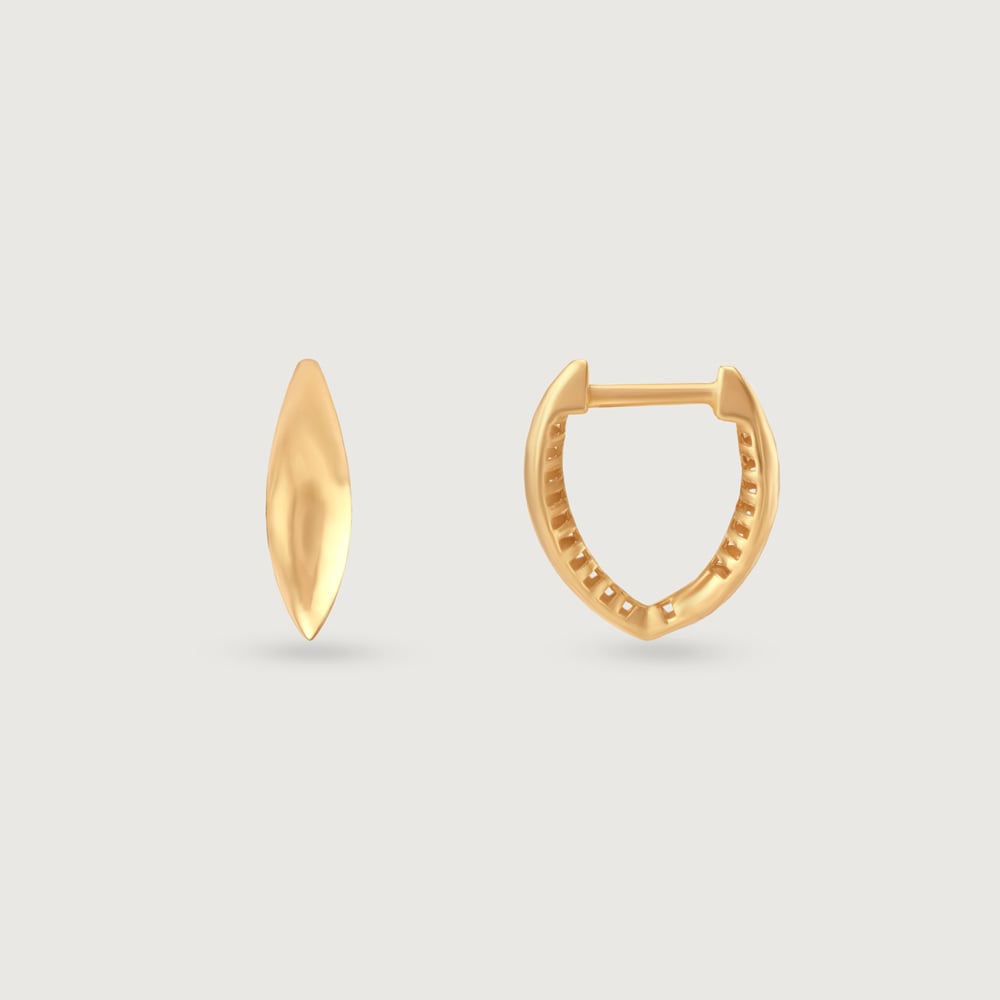 Sculpted Luxe Gold Hoop Earrings,,hi-res thumbnail 4