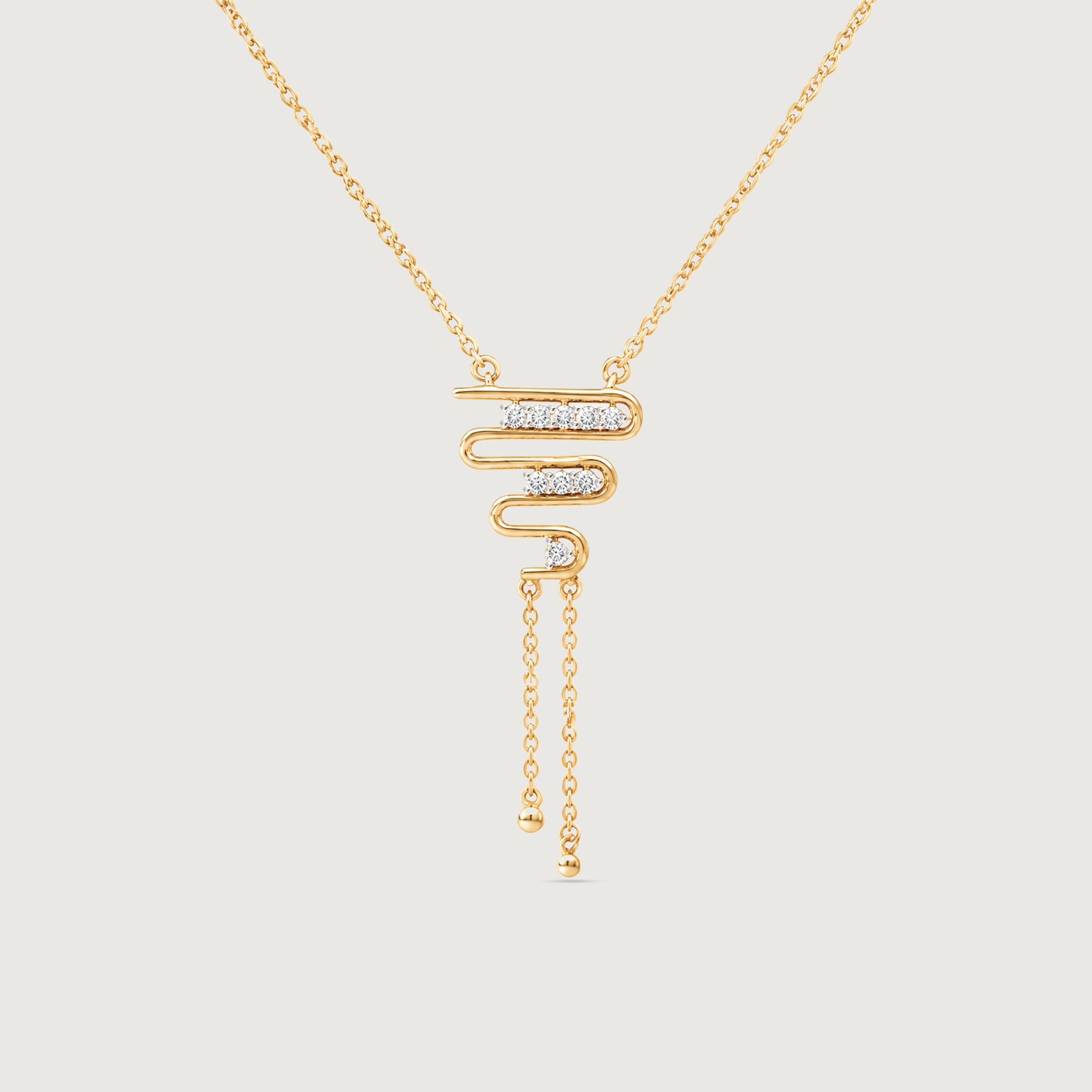 Fluid Rhythm Diamond Necklace
