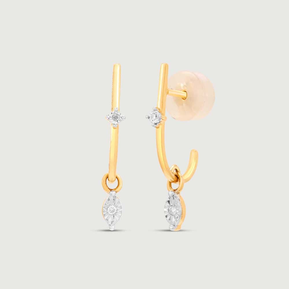 Dainty Blink Diamond Hoop Earrings,,hi-res thumbnail 4