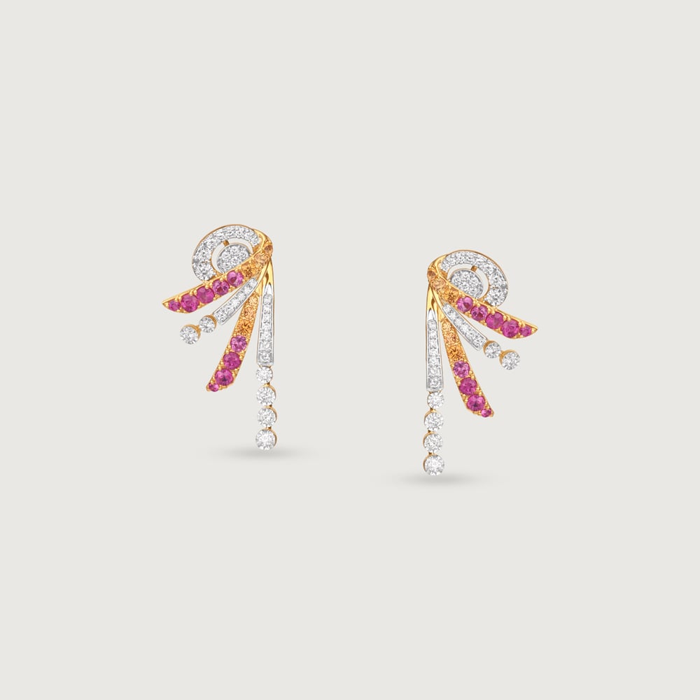 Radiant Aurora Diamond Drop Earrings,,hi-res thumbnail 3