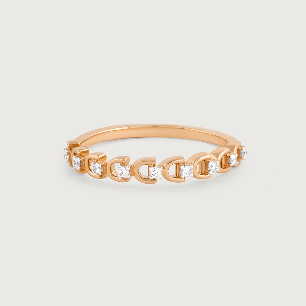 Shimmering Loop Gold & Diamond Ring,,hi-res thumbnail 3