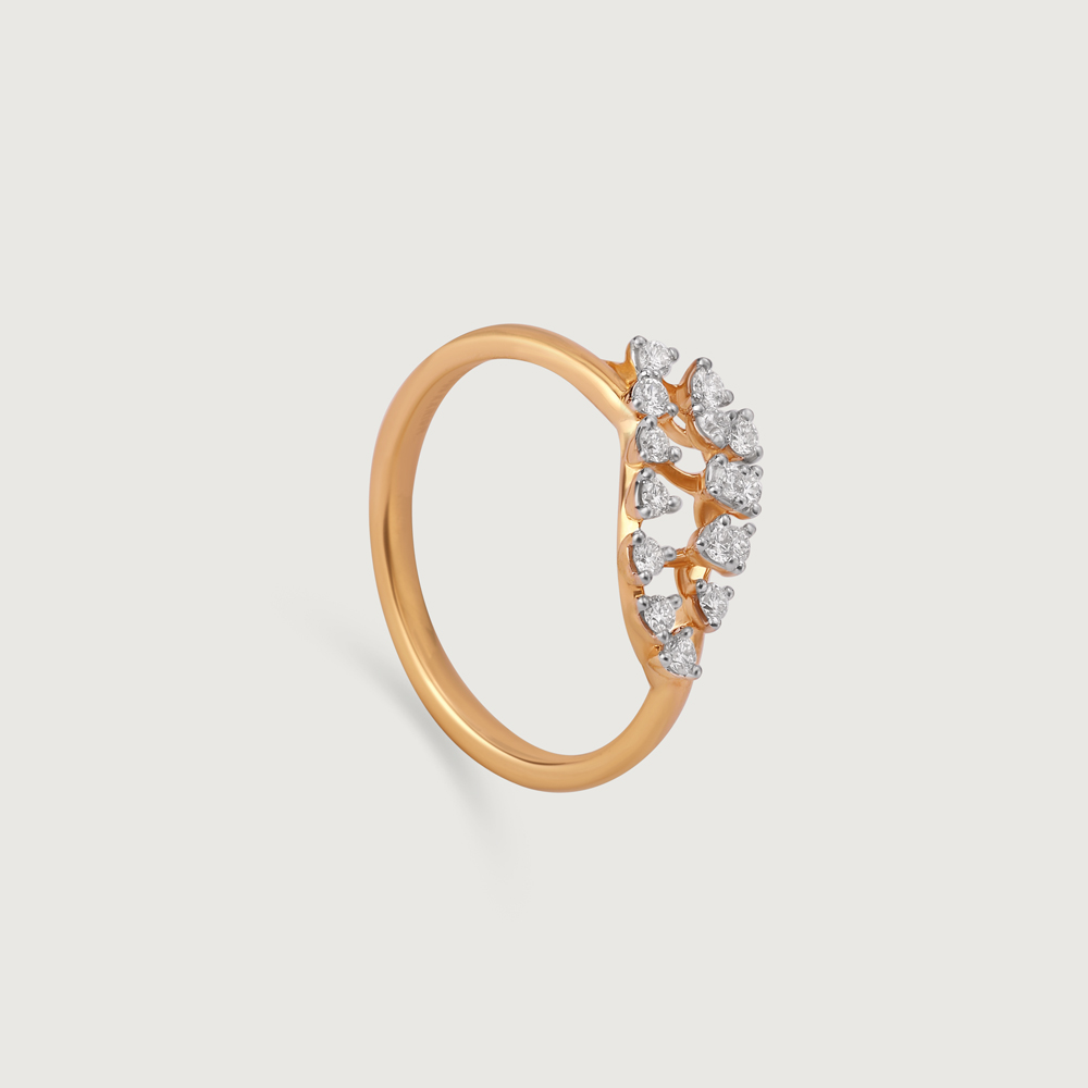 Buy Twinkling Vines Gold & Diamond Finger Ring Online Mia by Tanishq