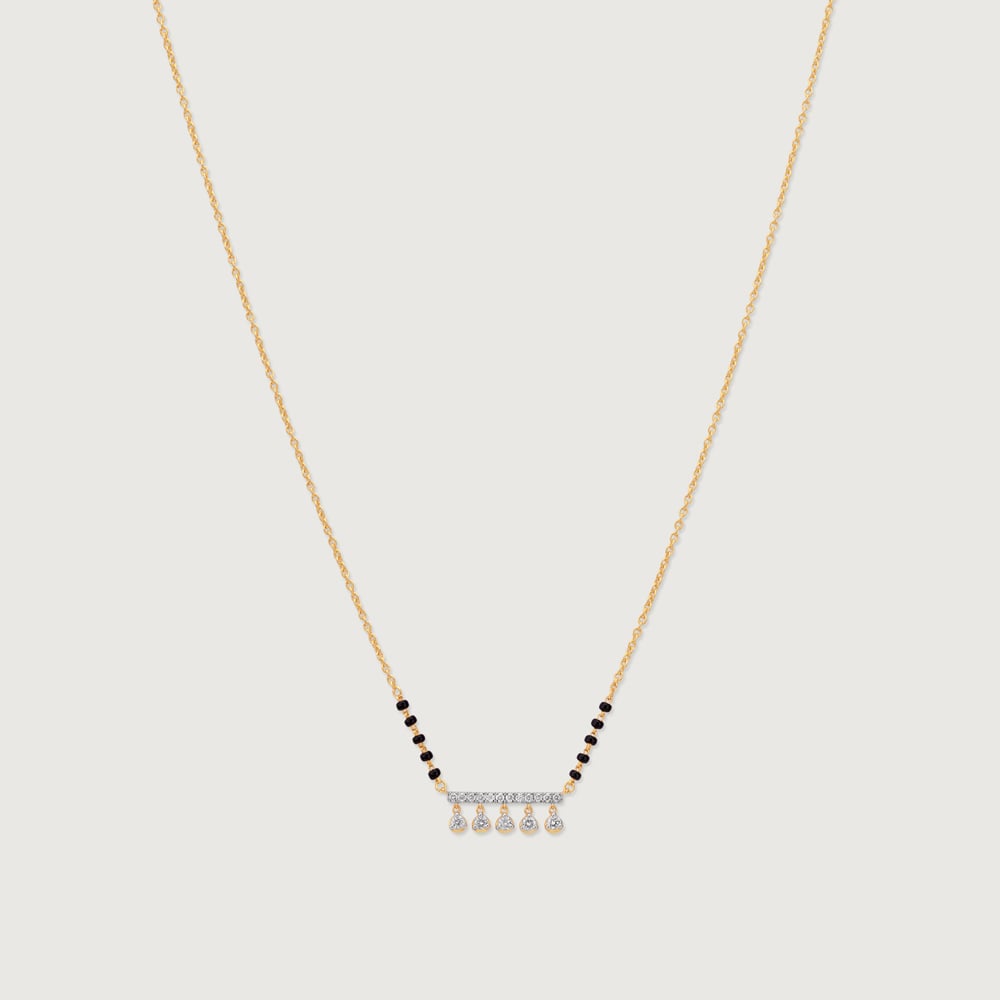 Playful Linear Diamond Mangalsutra,,hi-res thumbnail 4