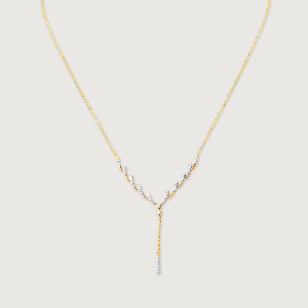 Curvy Spark Drop Diamond Necklace,,hi-res thumbnail 3