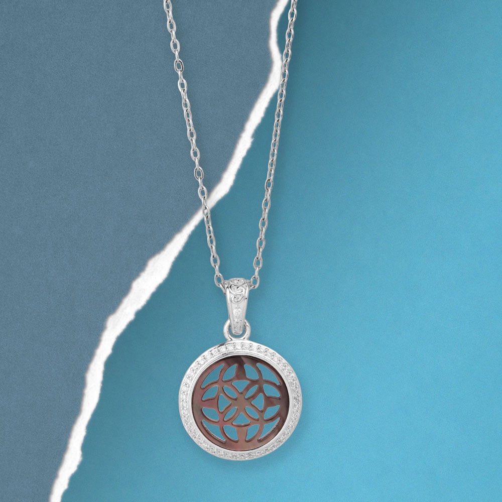 Floral Luminous Silver Pendant