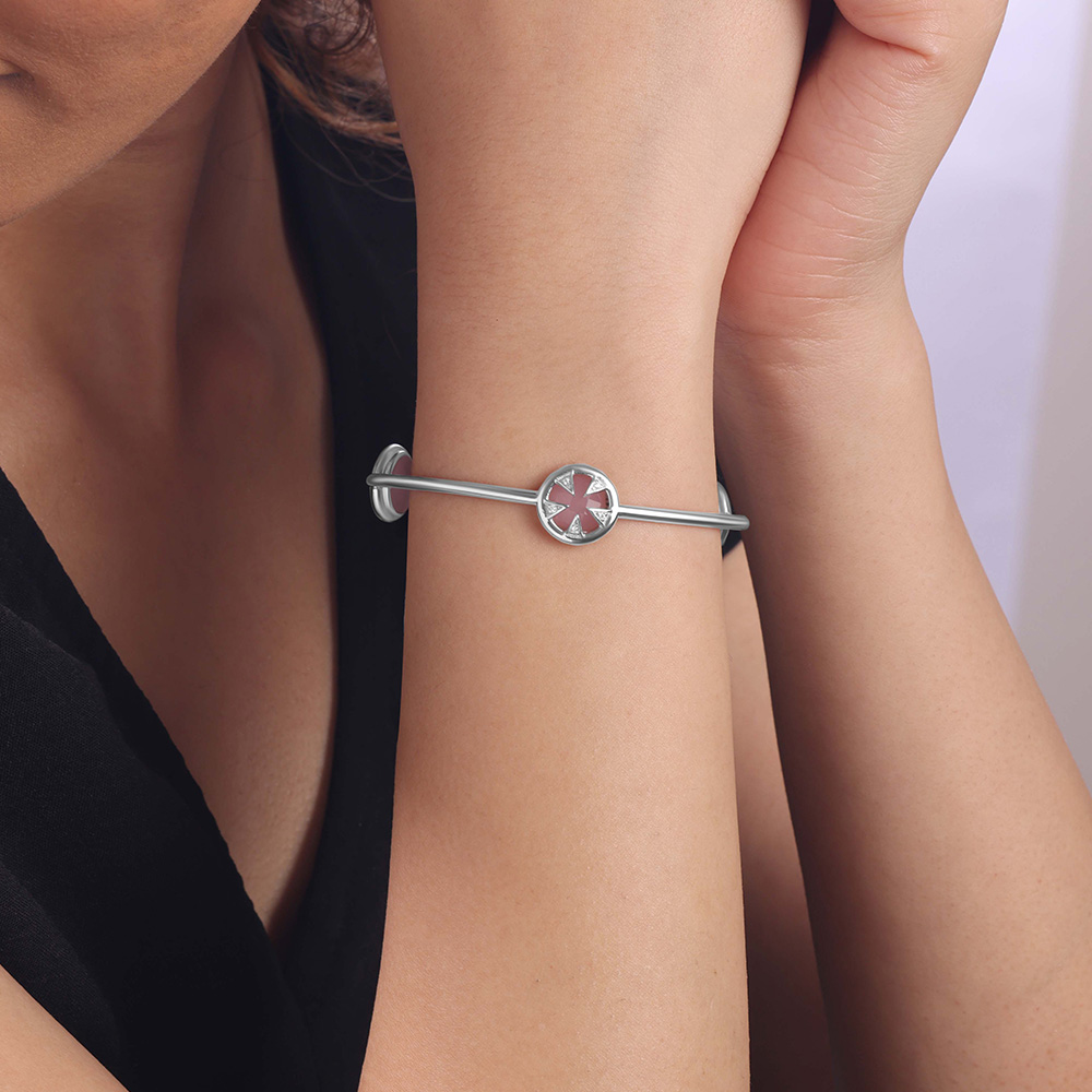 Gleam Pop Silver Bangle,,hi-res thumbnail 2