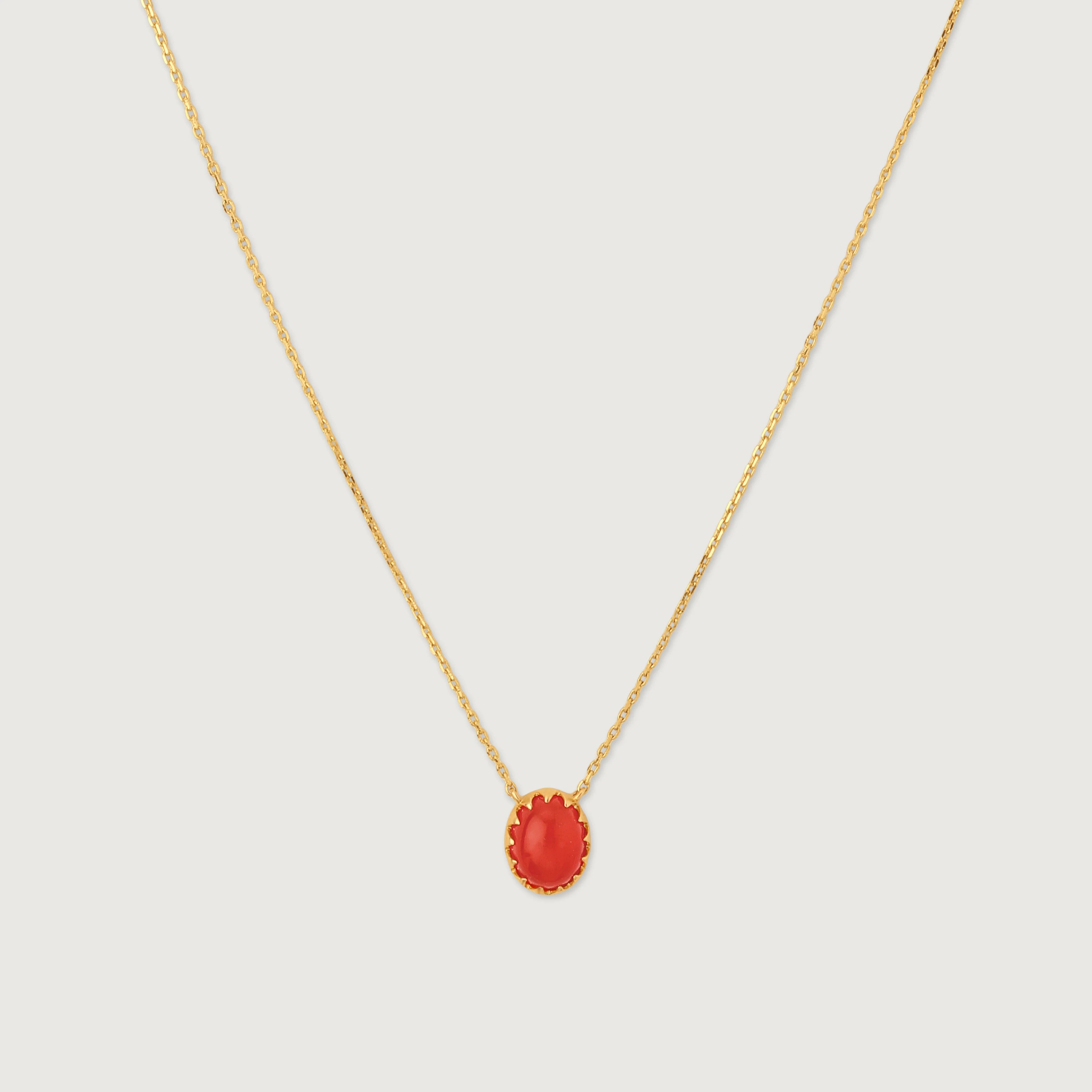 Delicate Radiant Carnelian Necklace