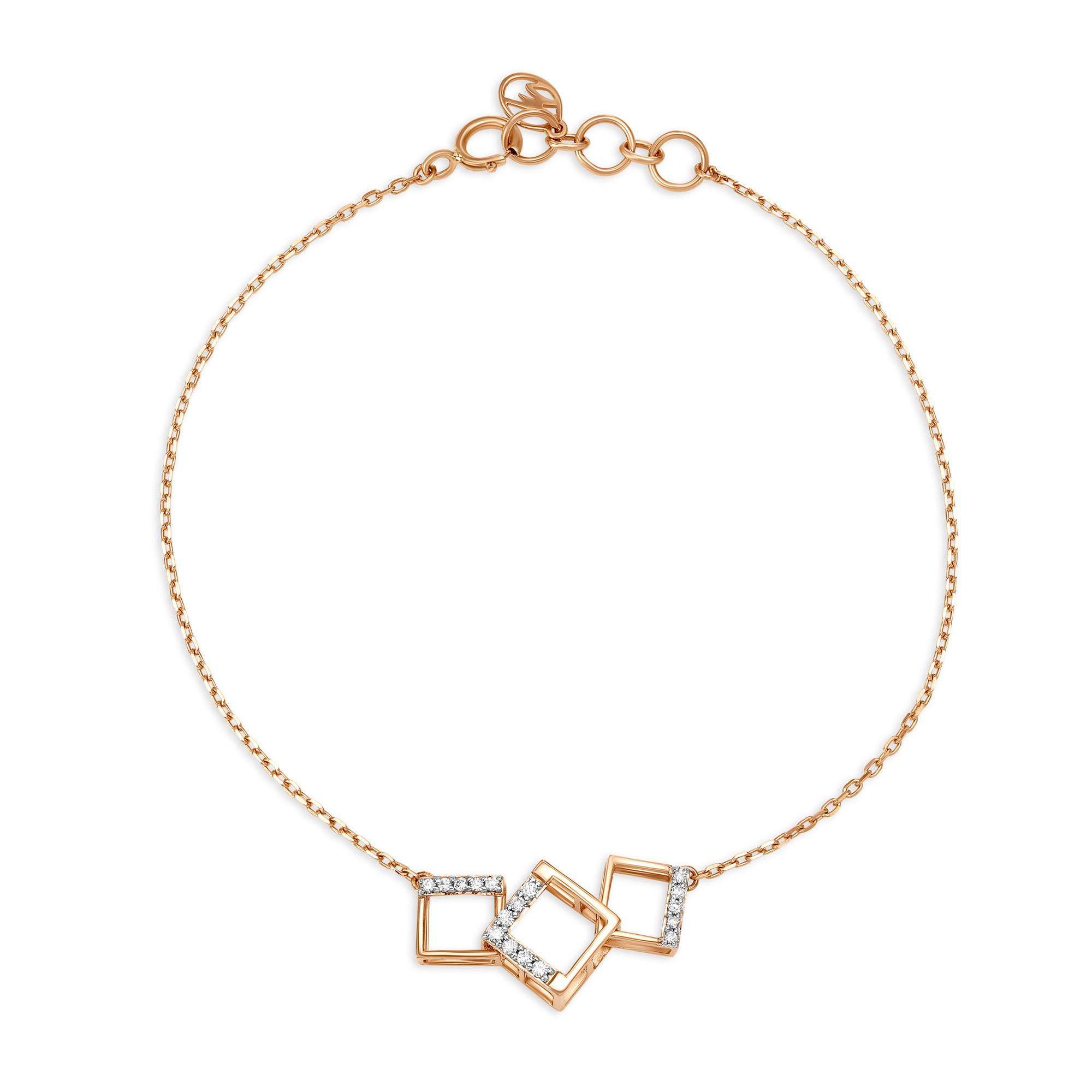 14KT Rose Gold Diamond Bracelet,,hi-res thumbnail 3