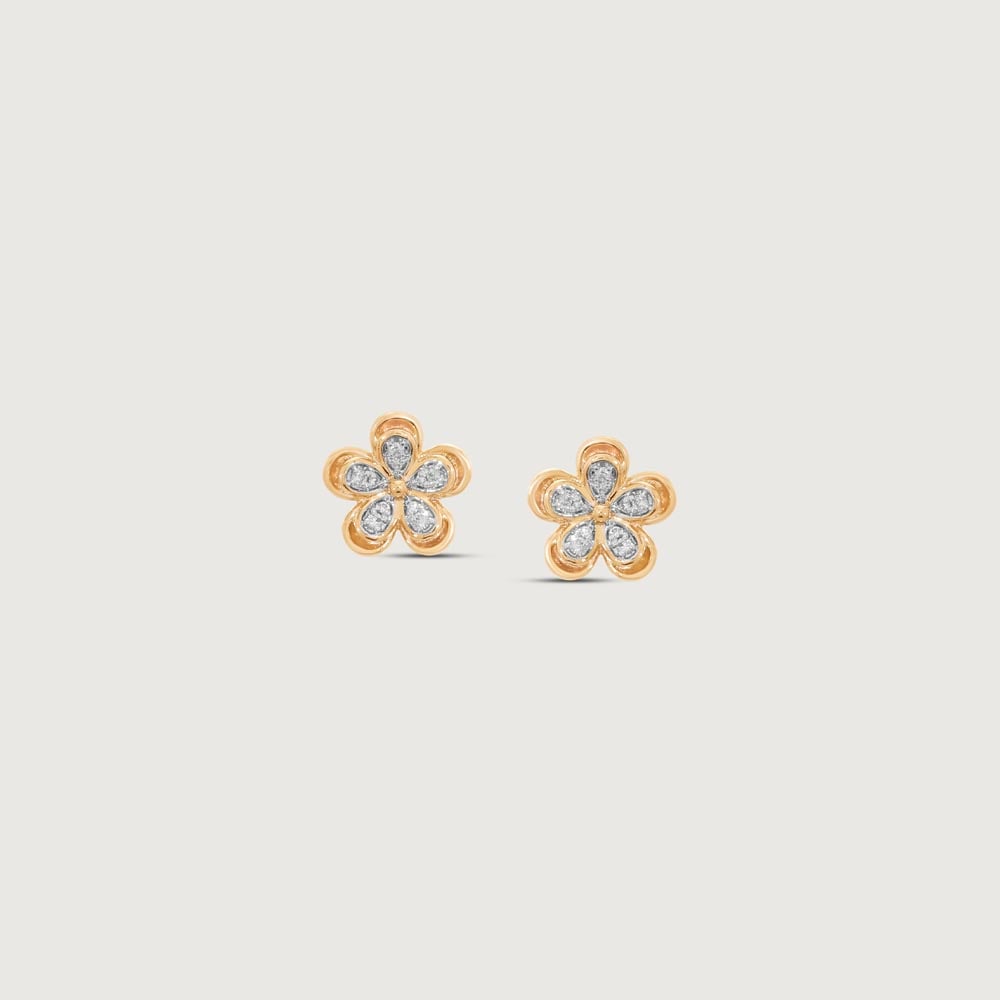 Petal Glow Diamond Stud Earrings,,hi-res thumbnail 3