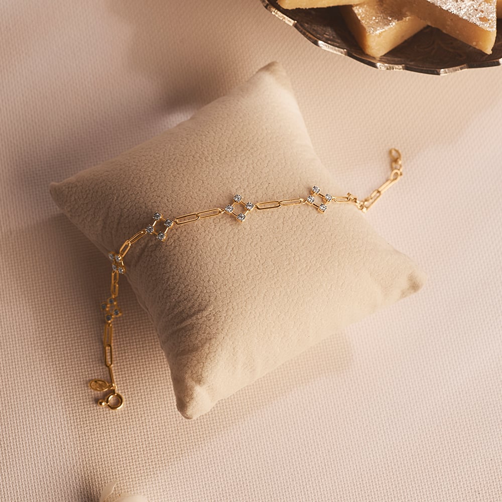 Sleek Geometric Diamond Bracelet