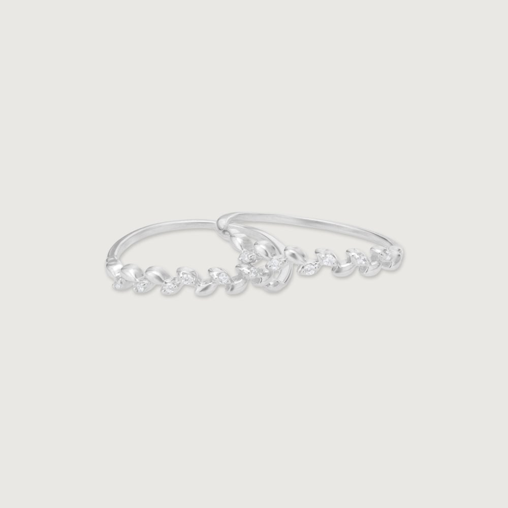 Chic Leaf Silver Toe Rings,,hi-res thumbnail 4