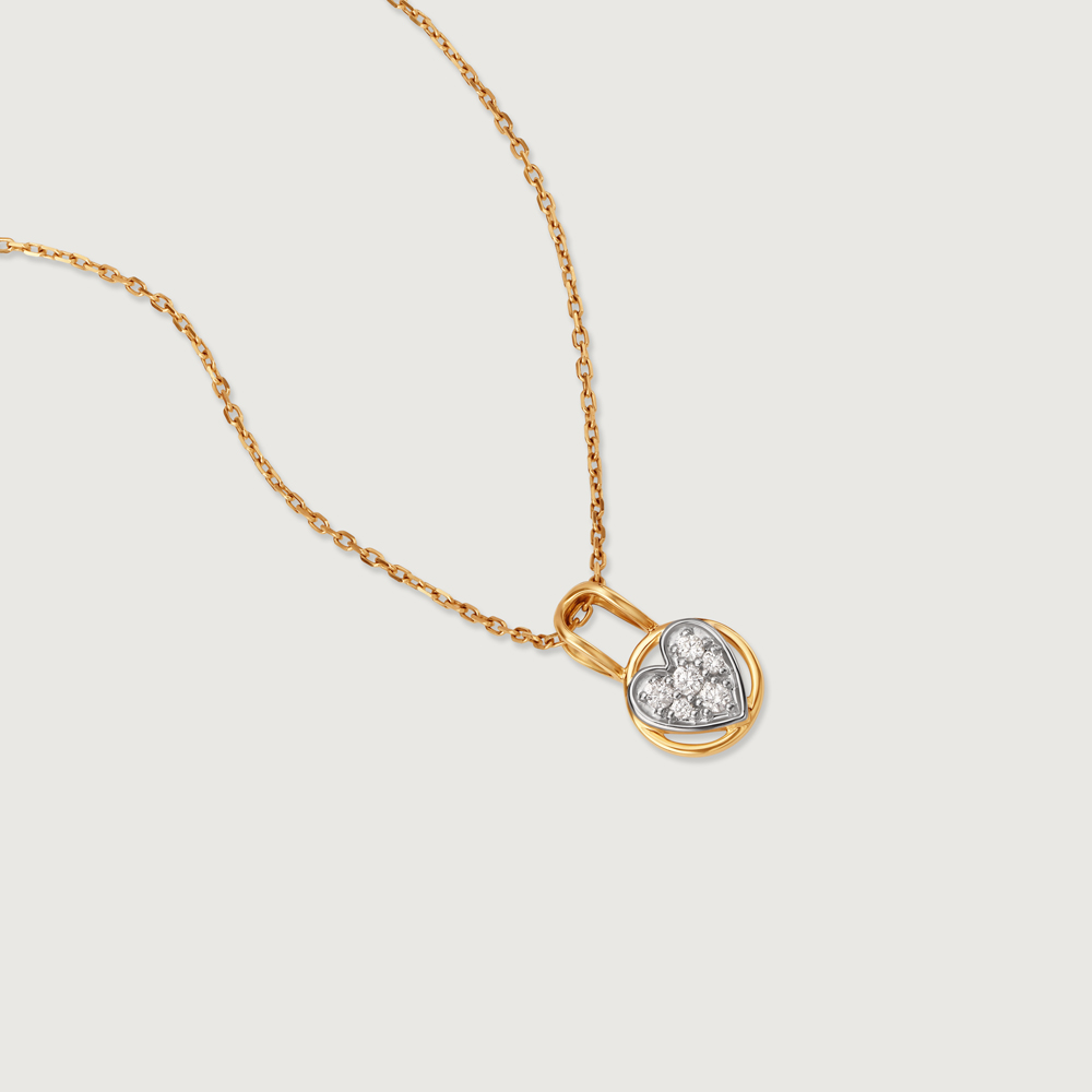 Forever Locked Diamond & Gold Pendant,,hi-res thumbnail 4