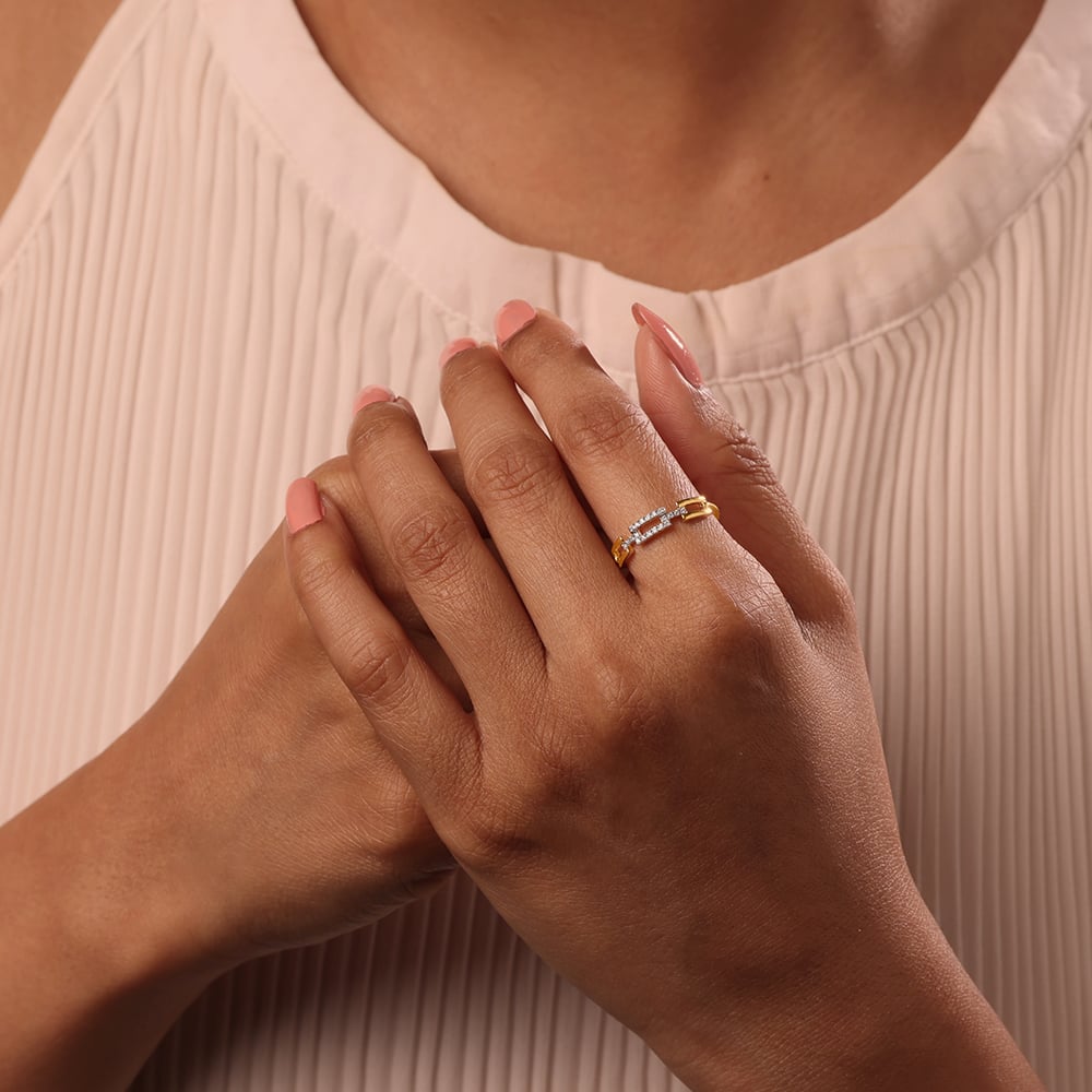 Stellar Link 18KT Gold & Diamond Ring,,hi-res thumbnail 2