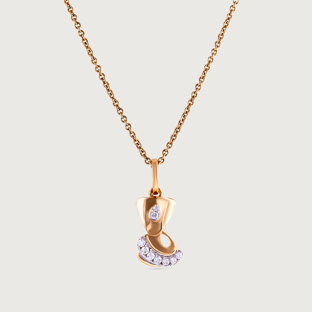 Jai Ganesh Gold and Diamond Pendant,,hi-res thumbnail 3