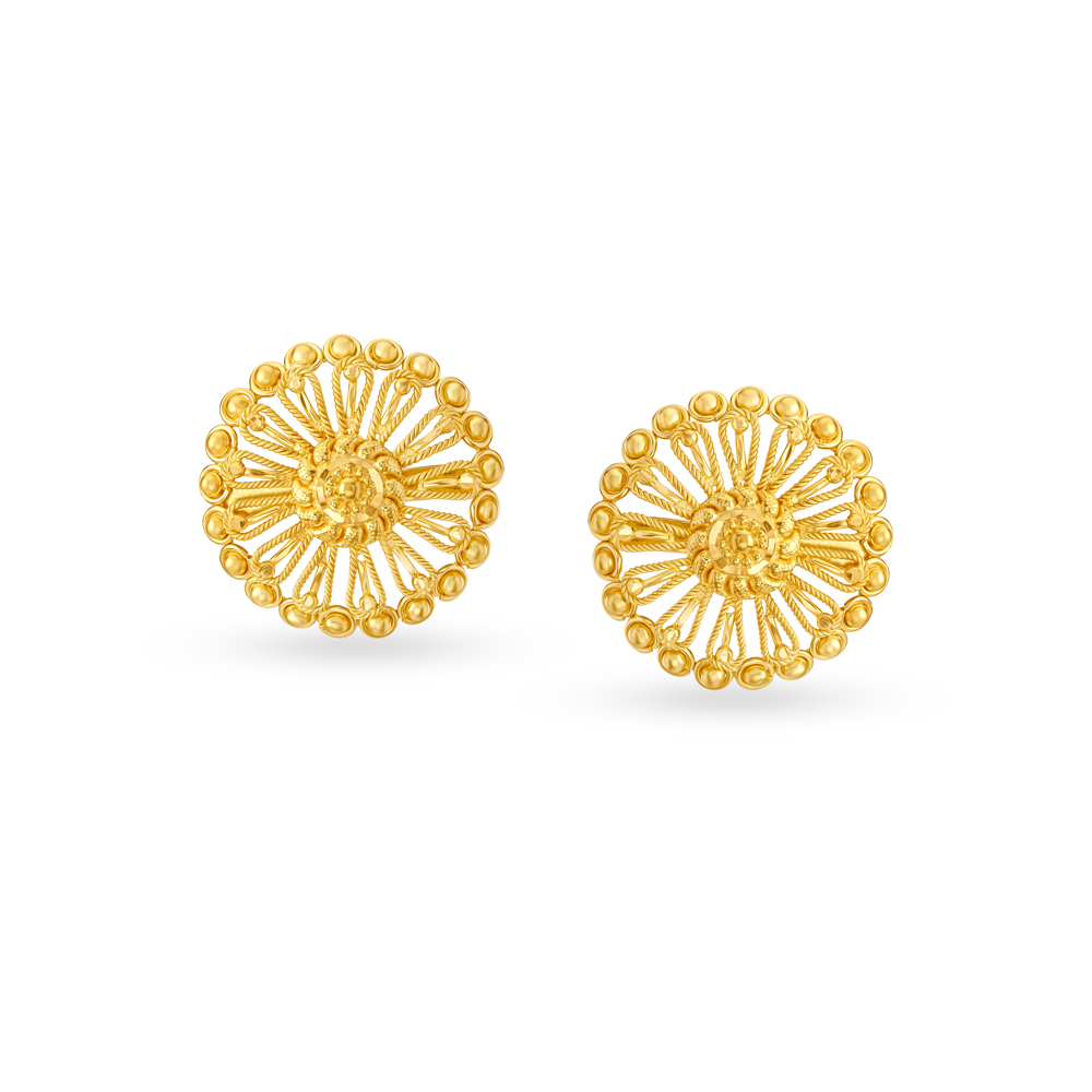 Abstract Floral Stud Earrings