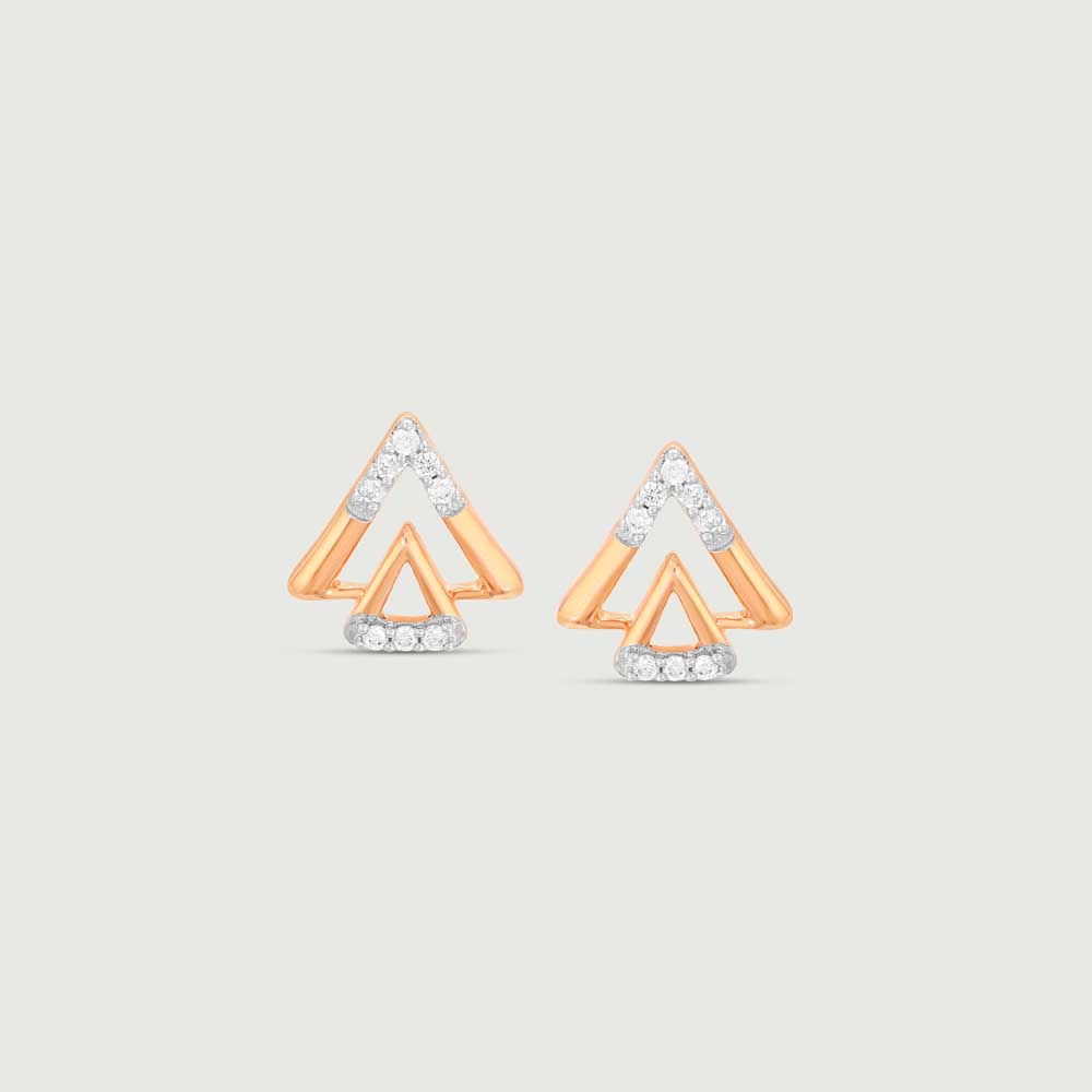 Gleam Edge Diamond Stud Earrings,,hi-res thumbnail 3