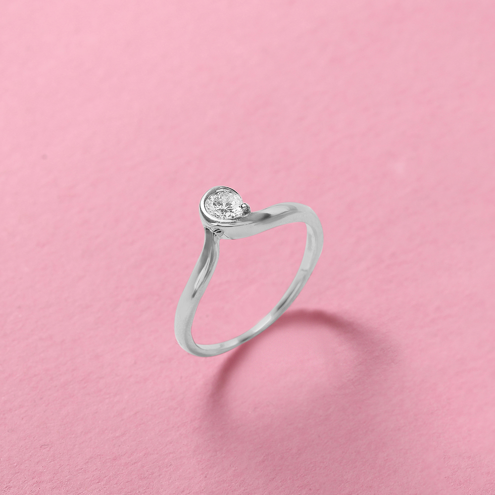 Curved Elegance Silver Ring,,hi-res thumbnail 2