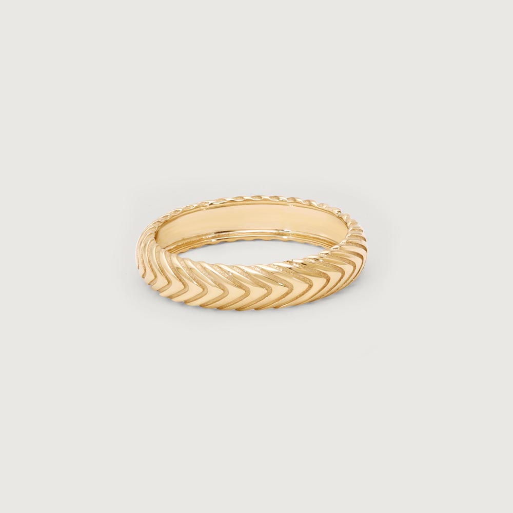 Striking Groove Gold Ring,,hi-res thumbnail 3