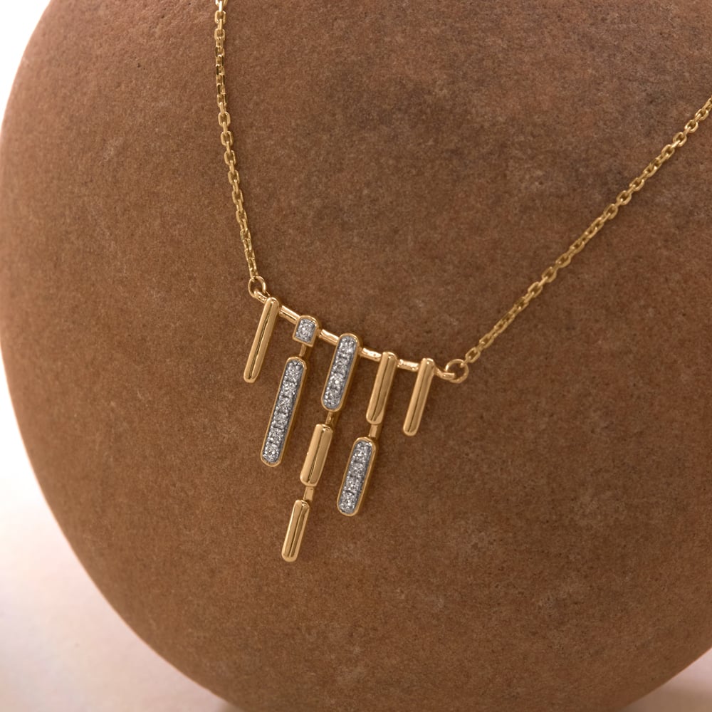 Linear Harmony Diamond Necklace