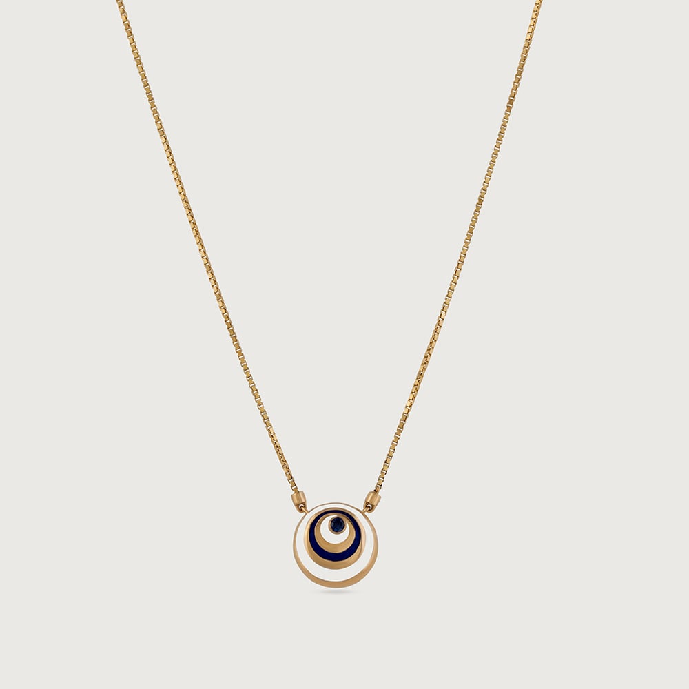 Orbital Aura Evil Eye Gold Necklace,,hi-res thumbnail 3