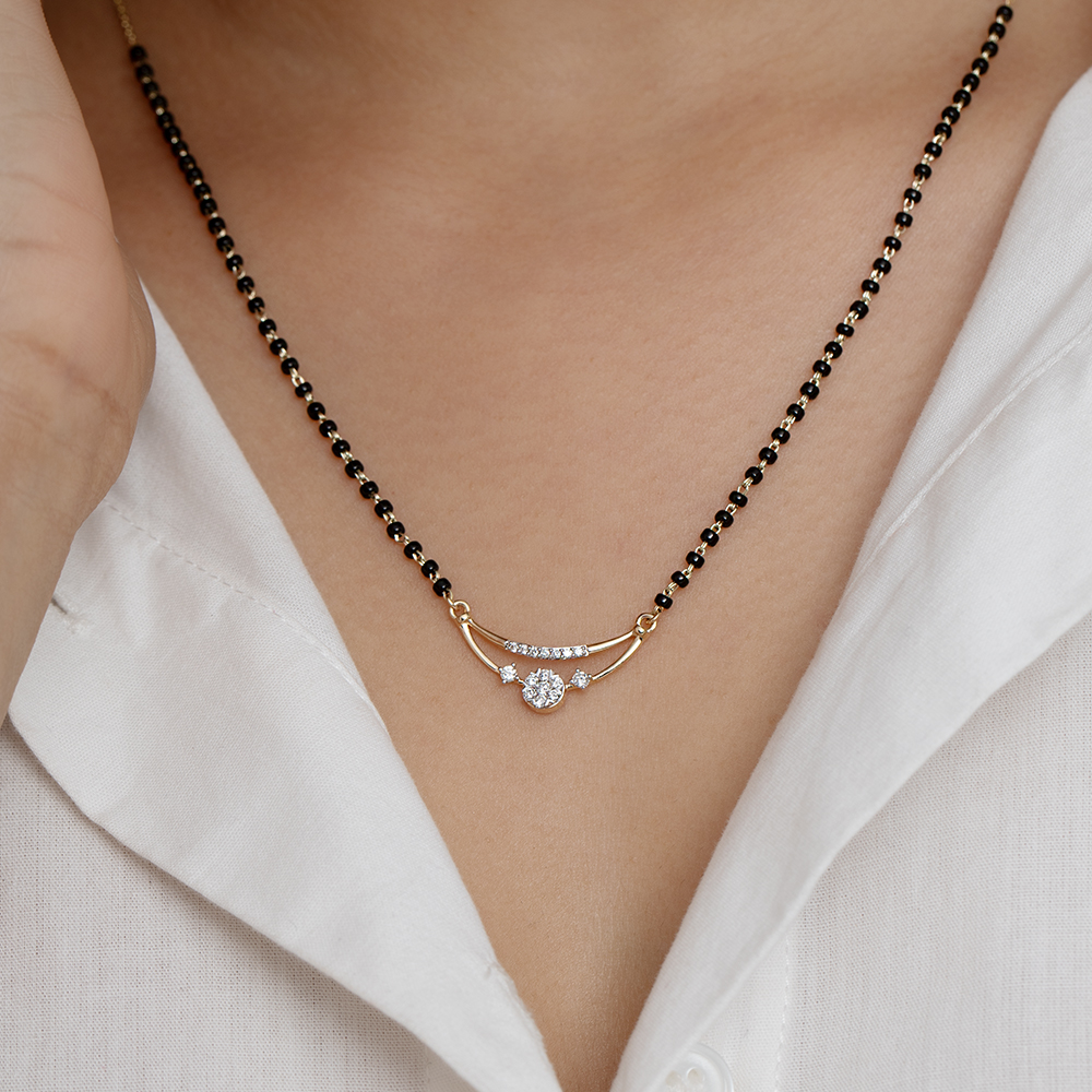 Celestial Embrace Gold and Diamond Mangalsutra,,hi-res thumbnail 2