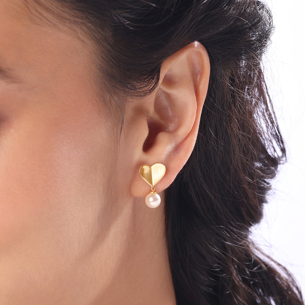 Sweetheart Glow Gold Earrings,,hi-res thumbnail 2
