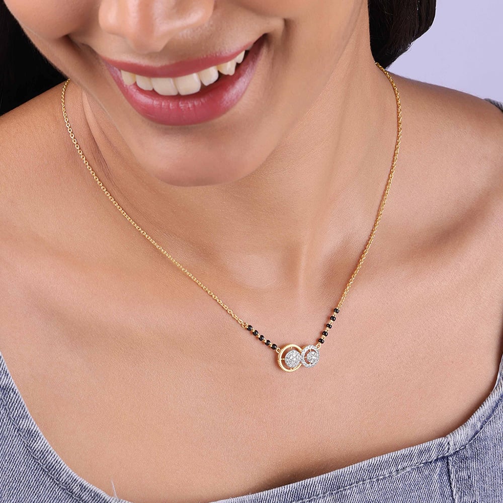 Timeless Interlinked Diamond Mangalsutra,,hi-res thumbnail 2