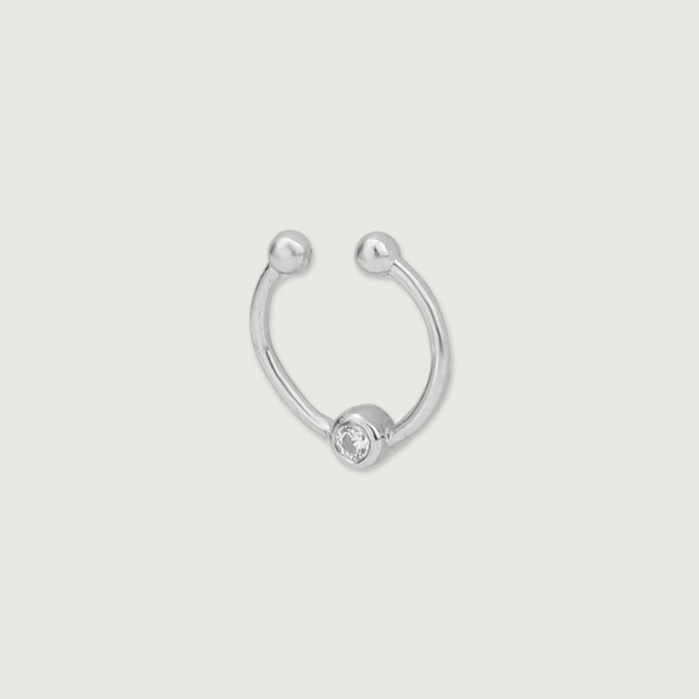 Sleek Beam Silver Septum Ring,,hi-res thumbnail 5