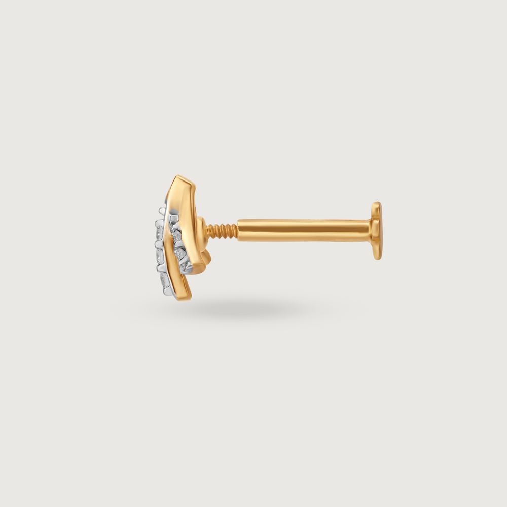Stellar Elegance 14KT Diamond Nose Pin,,hi-res thumbnail 5