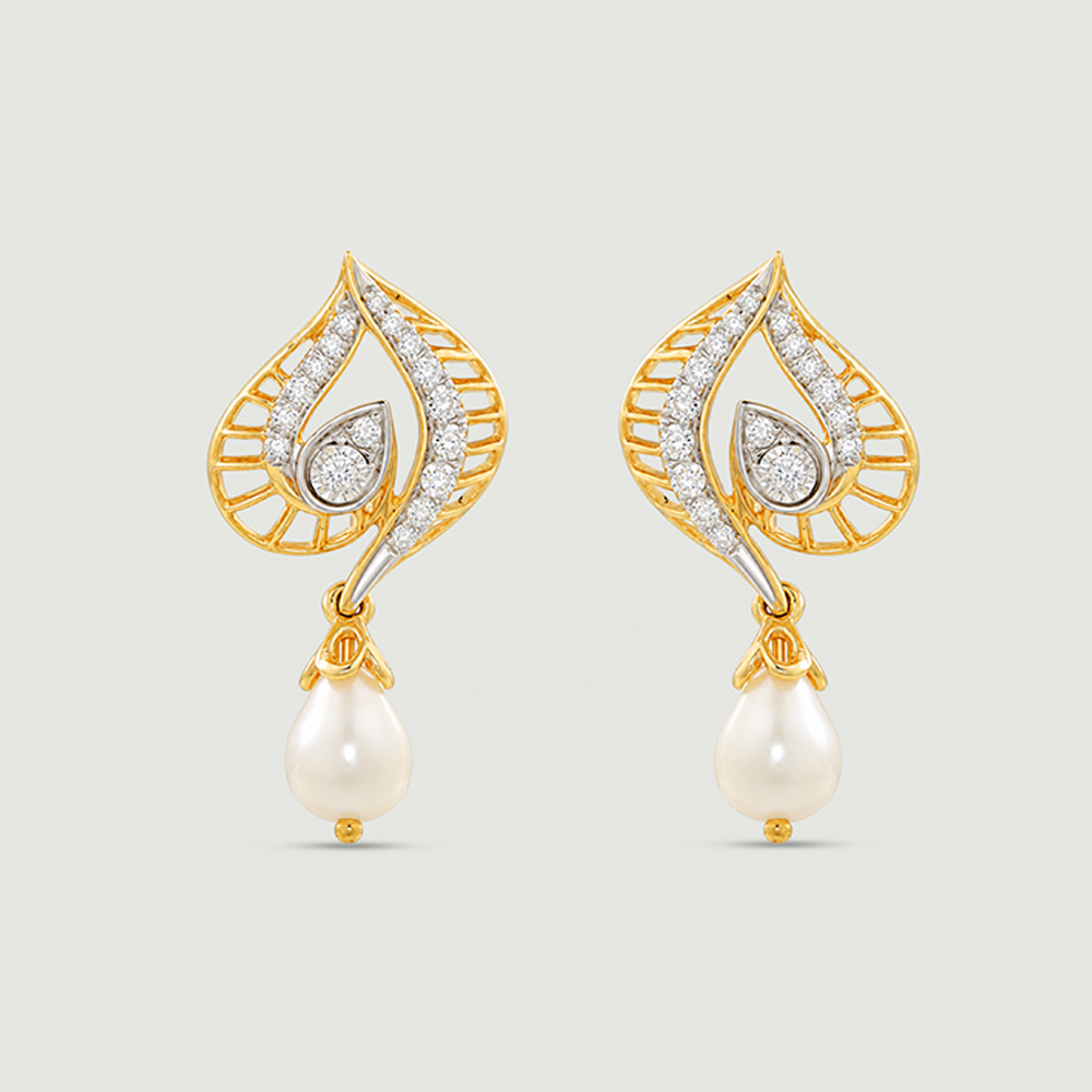 Radiant Diya Pearl Diamond Drop Earrings,,hi-res thumbnail 3