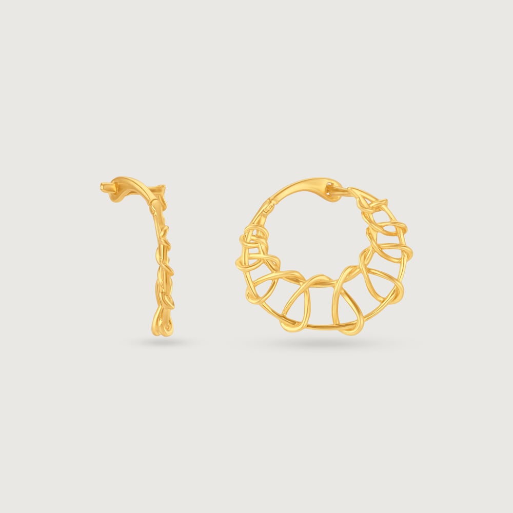 Airy Radiant Gold Hoop Earrings,,hi-res thumbnail 2