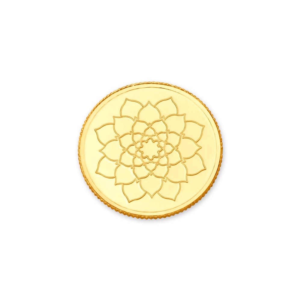 5 Gm 24 Karat Lotus Gold Coin,,hi-res thumbnail 3