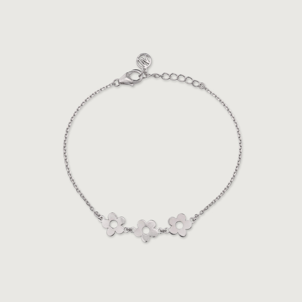 Cheeky Bloom Silver Bracelet,,hi-res thumbnail 3