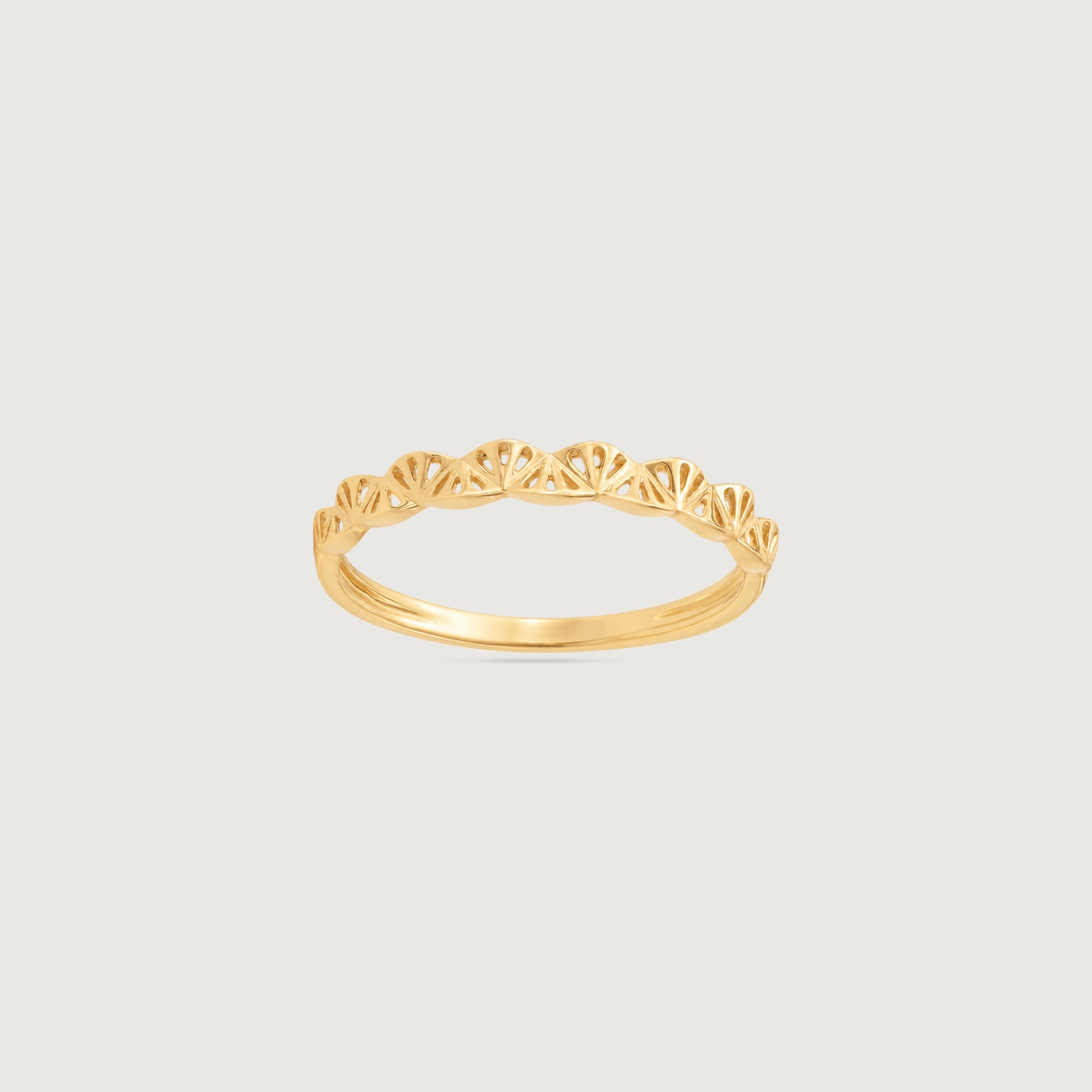 Radiant Fan Gold Ring