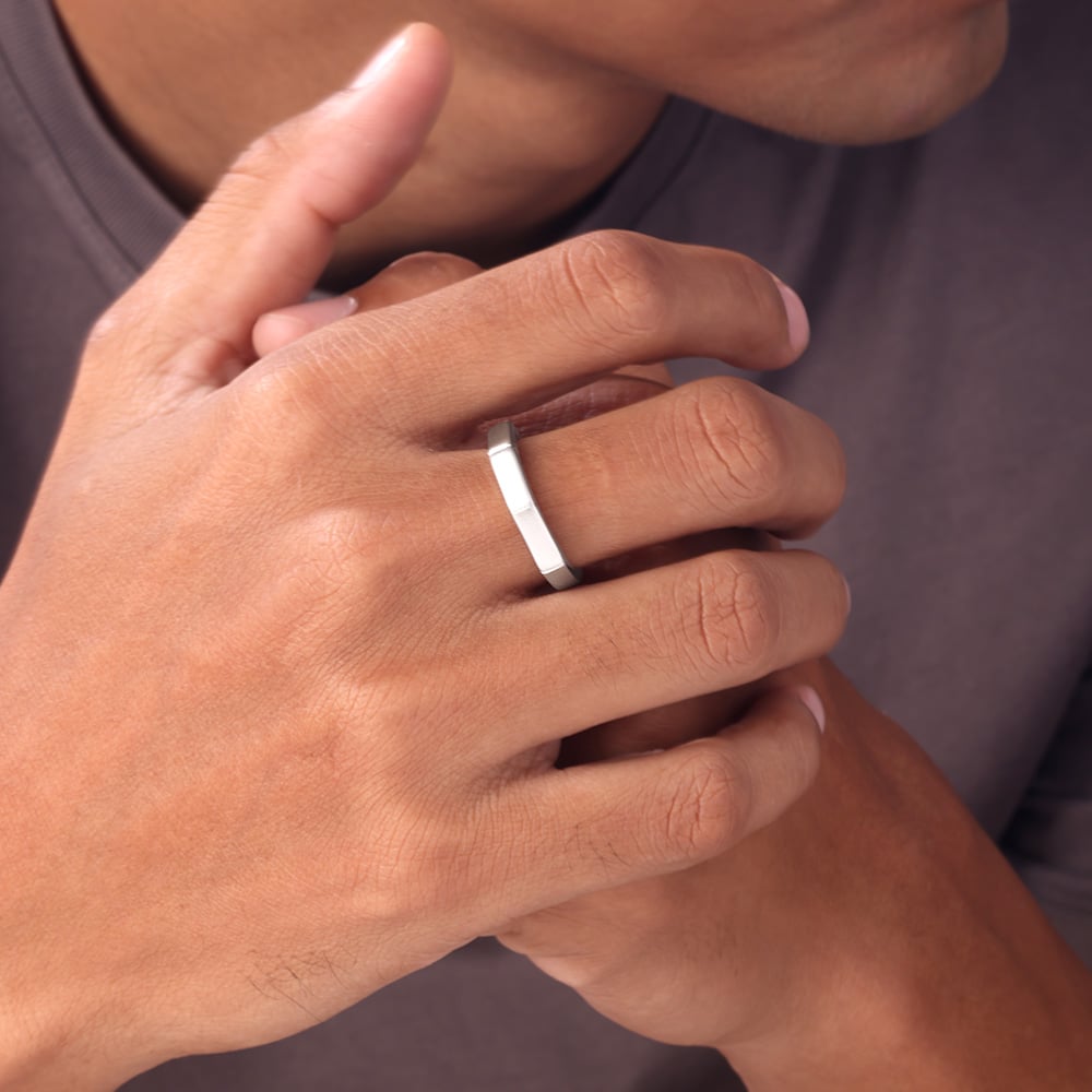 Dual Band Silver Ring,,hi-res thumbnail 2